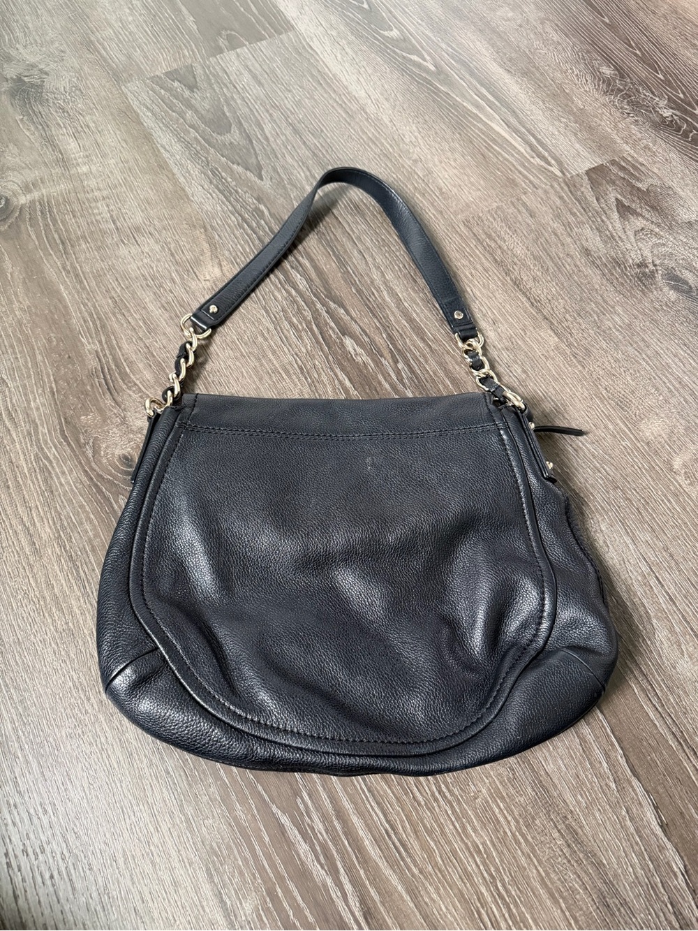 Kate Spade Black Leather Shoulder Hobo Bag - Picture 3 of 7